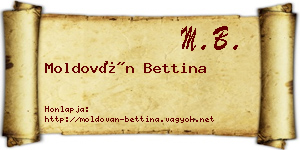 Moldován Bettina névjegykártya